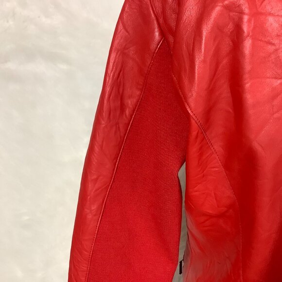 Cigno Nero Lene Red Leather Jacket 8 - Picture 5 of 10